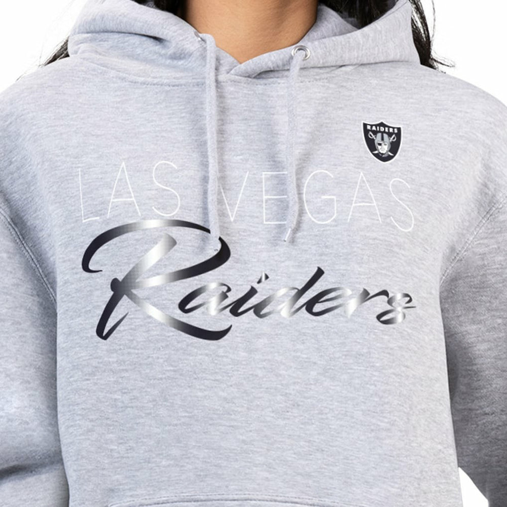 Las Vegas Raiders G-III 4Her by Carl Banks Women's Shadow Logo Fleece Pullover Hoodie - Gray - NFL