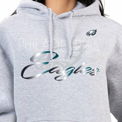 Philadelphia Eagles G-III 4Her by Carl Banks Women's Shadow Logo Fleece Pullover Hoodie - Gray - NFL