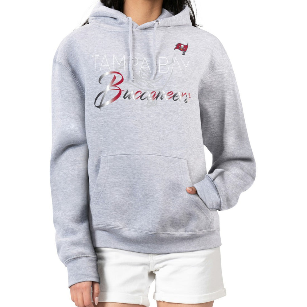 Tampa Bay Buccaneers G-III 4Her by Carl Banks Women's Shadow Logo Fleece Pullover Hoodie - Gray - NFL