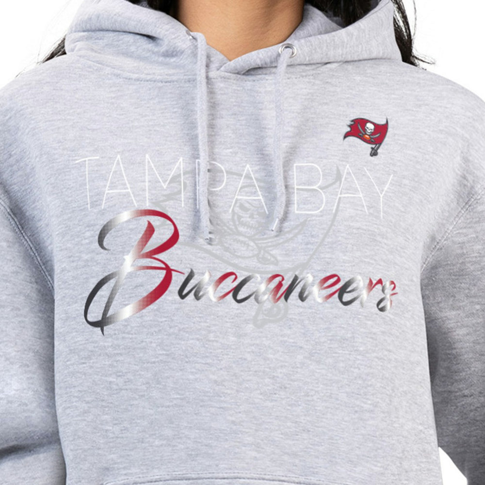 Tampa Bay Buccaneers G-III 4Her by Carl Banks Women's Shadow Logo Fleece Pullover Hoodie - Gray - NFL