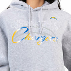 Los Angeles Chargers G-III 4Her by Carl Banks Women's Shadow Logo Fleece Pullover Hoodie - Gray - NFL