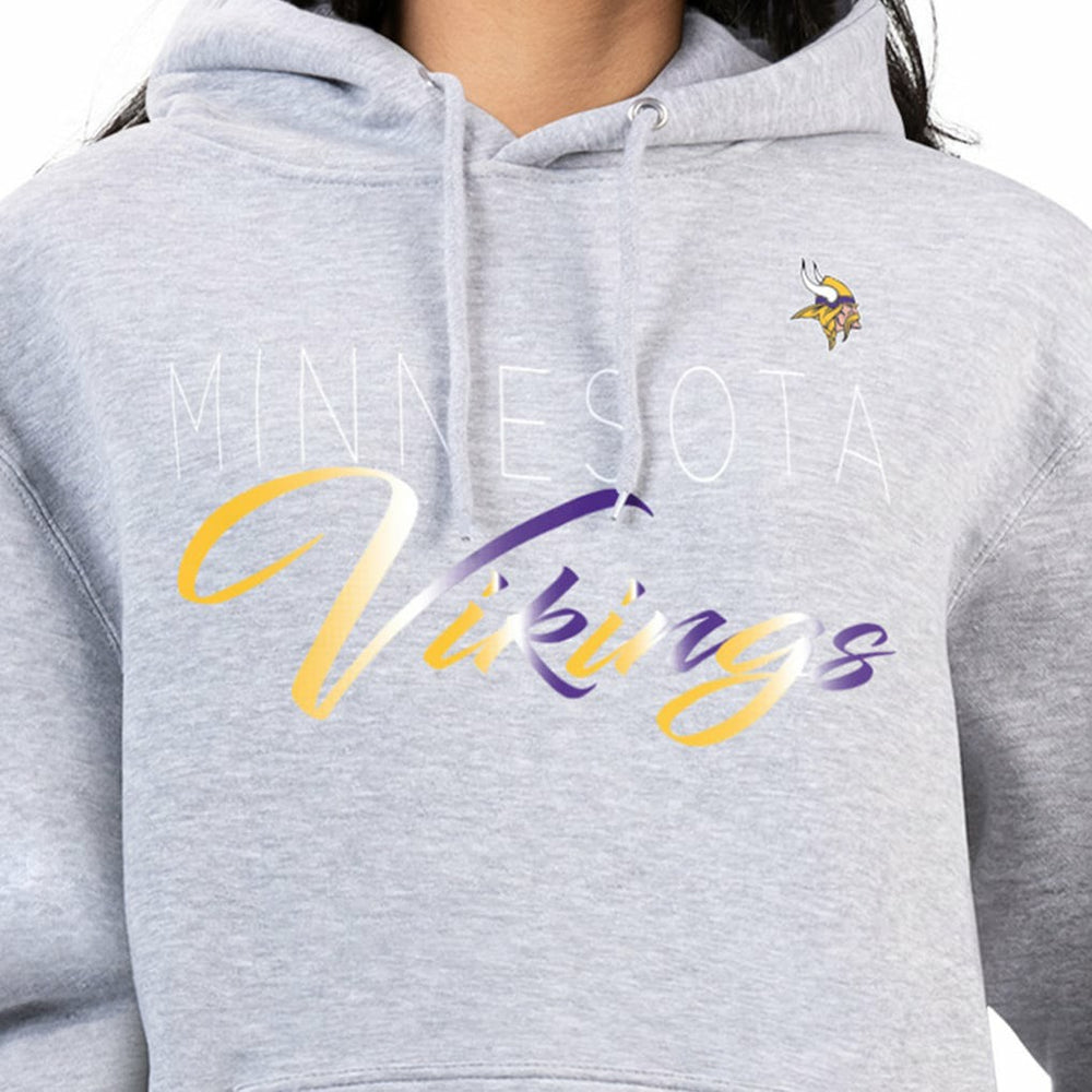 Minnesota Vikings G-III 4Her by Carl Banks Women's Shadow Logo Fleece Pullover Hoodie - Gray - NFL