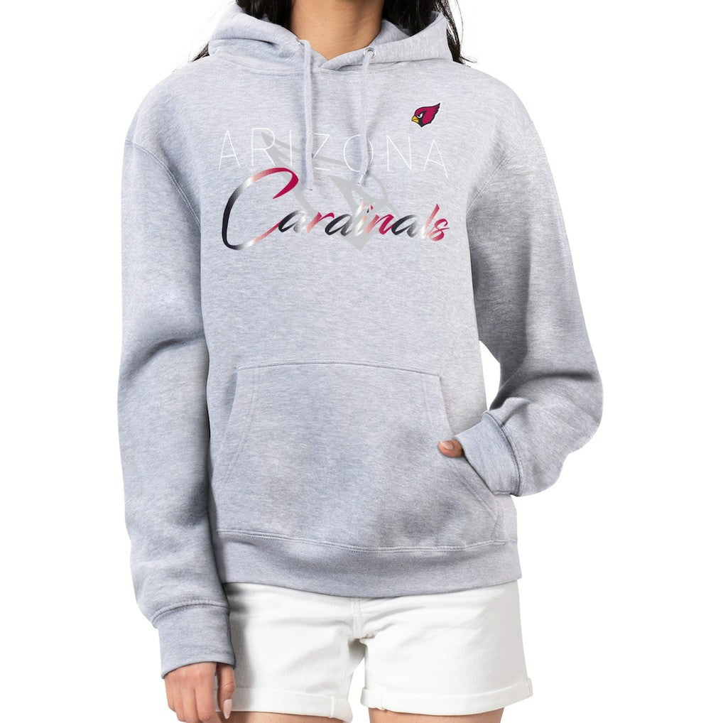 Arizona Cardinals G-III 4Her by Carl Banks Women's Shadow Logo Fleece Pullover Hoodie - Gray - NFL