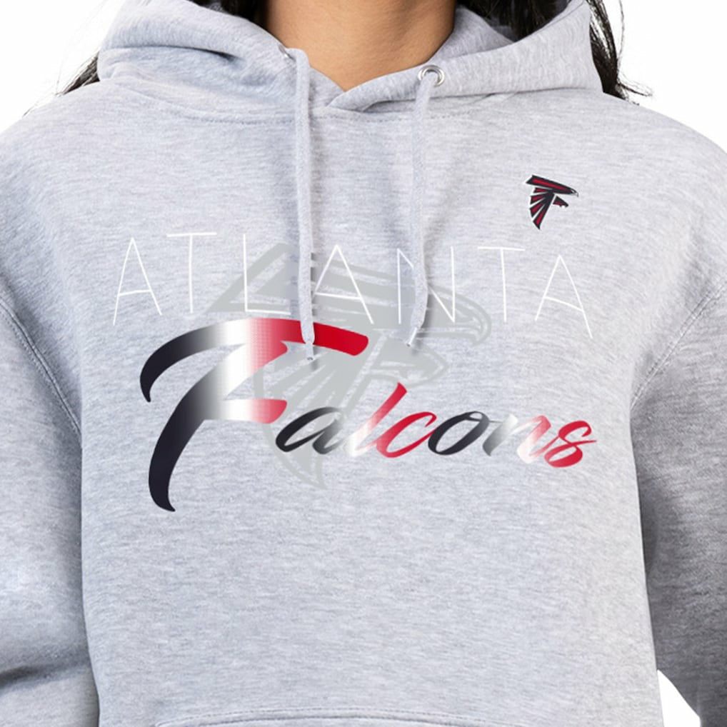 Atlanta Falcons G-III 4Her by Carl Banks Women's Shadow Logo Fleece Pullover Hoodie - Gray - NFL