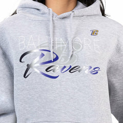 Baltimore Ravens G-III 4Her by Carl Banks Women's Shadow Logo Fleece Pullover Hoodie - Gray - NFL