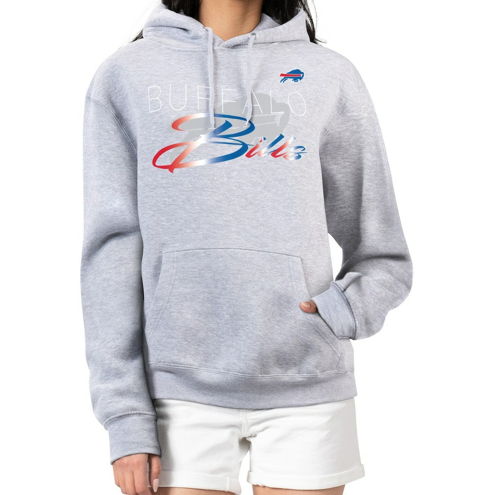 Buffalo Bills G-III 4Her by Carl Banks Women's Shadow Logo Fleece Pullover Hoodie - Gray - NFL