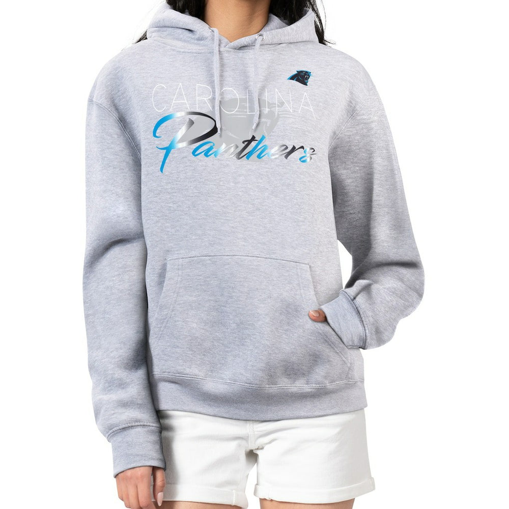 Carolina Panthers G-III 4Her by Carl Banks Women's Shadow Logo Fleece Pullover Hoodie - Gray - NFL