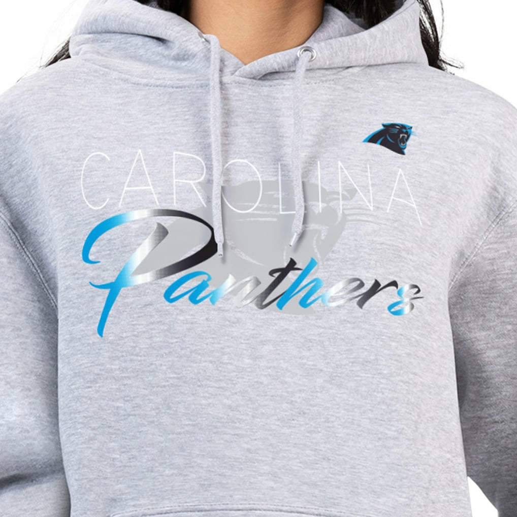 Carolina Panthers G-III 4Her by Carl Banks Women's Shadow Logo Fleece Pullover Hoodie - Gray - NFL