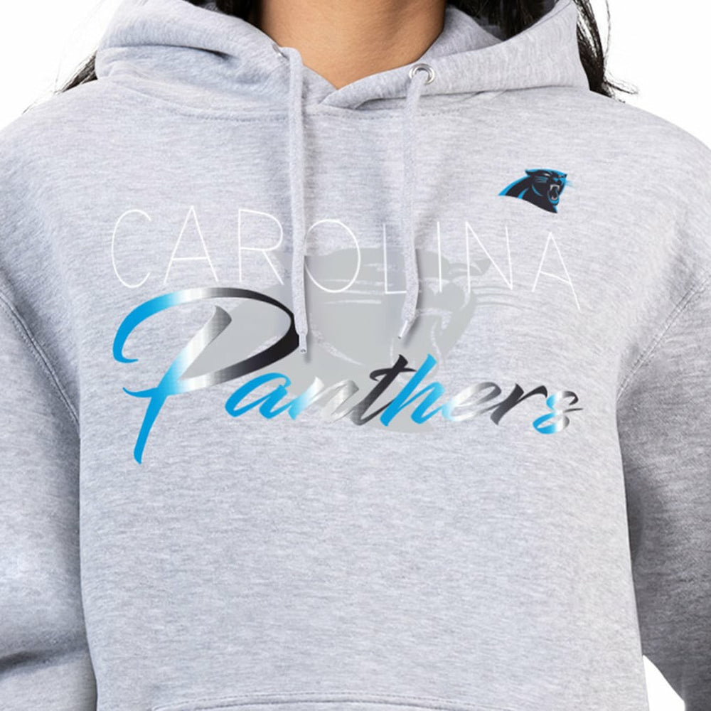 Carolina Panthers G-III 4Her by Carl Banks Women's Shadow Logo Fleece Pullover Hoodie - Gray - NFL