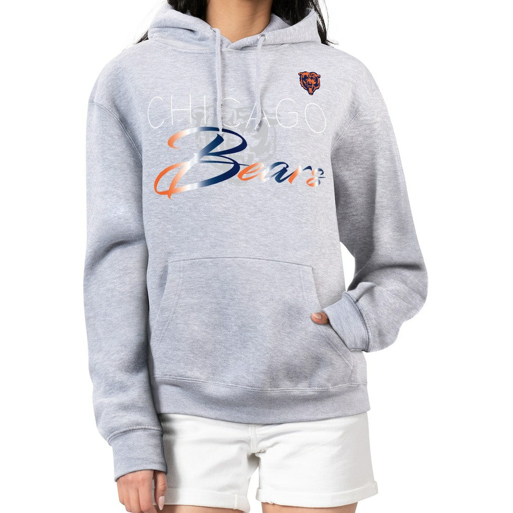 Chicago Bears G-III 4Her by Carl Banks Women's Shadow Logo Fleece Pullover Hoodie - Gray - NFL