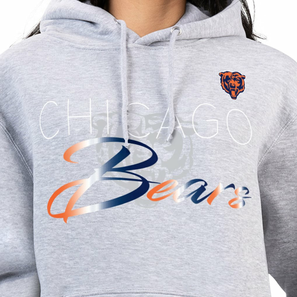 Chicago Bears G-III 4Her by Carl Banks Women's Shadow Logo Fleece Pullover Hoodie - Gray - NFL