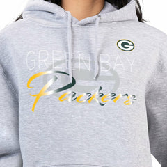 Green Bay Packers G-III 4Her by Carl Banks Women's Shadow Logo Fleece Pullover Hoodie - Gray - NFL