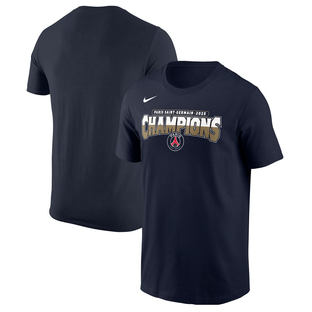Nike - Paris Saint-Germain 2025 Champions League Winners Core T-Shirt - Navy