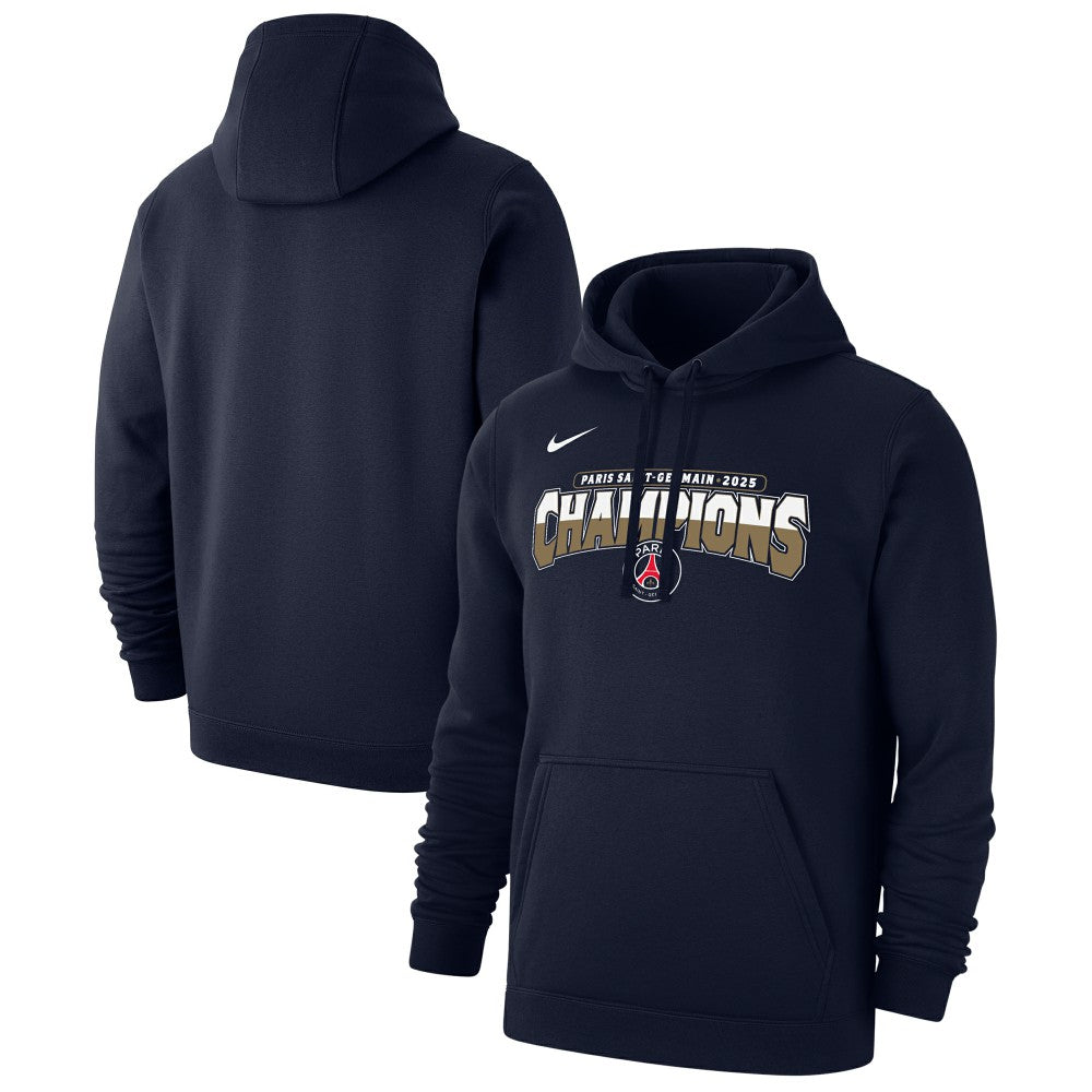 Nike - Paris Saint-Germain 2025 Champions League Winners Club Pullover Hoodie - Navy