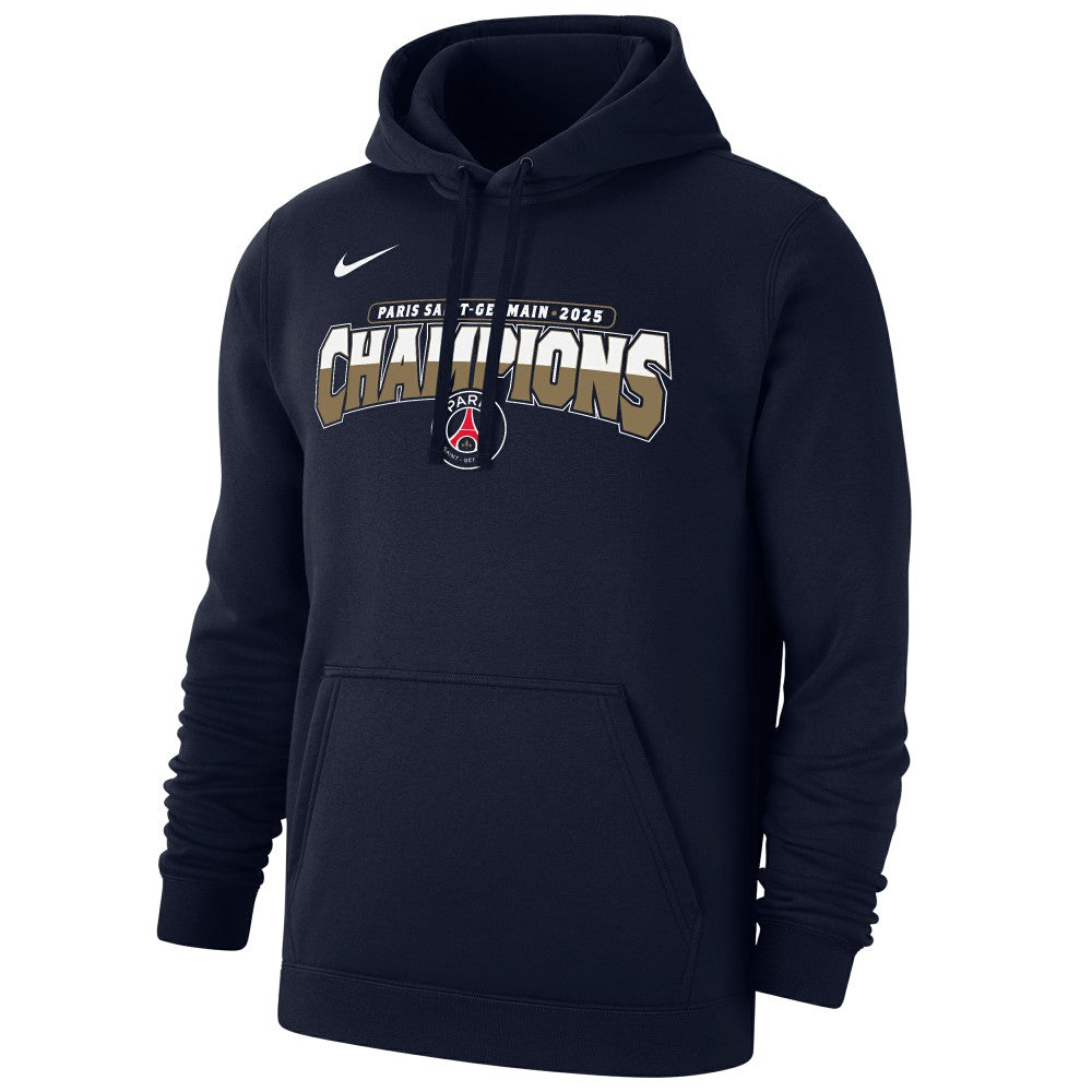 Nike - Paris Saint-Germain 2025 Champions League Winners Club Pullover Hoodie - Navy