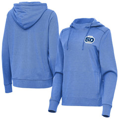 Seattle Seahawks Antigua Women's 50th Season Justice Pullover Hoodie - Heather Royal - NFL
