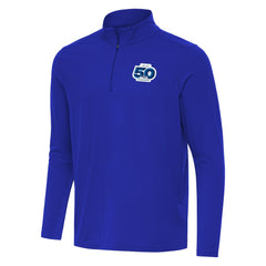 Seattle Seahawks Antigua 50th Season Intent Quarter-Zip Pullover - Royal - NFL