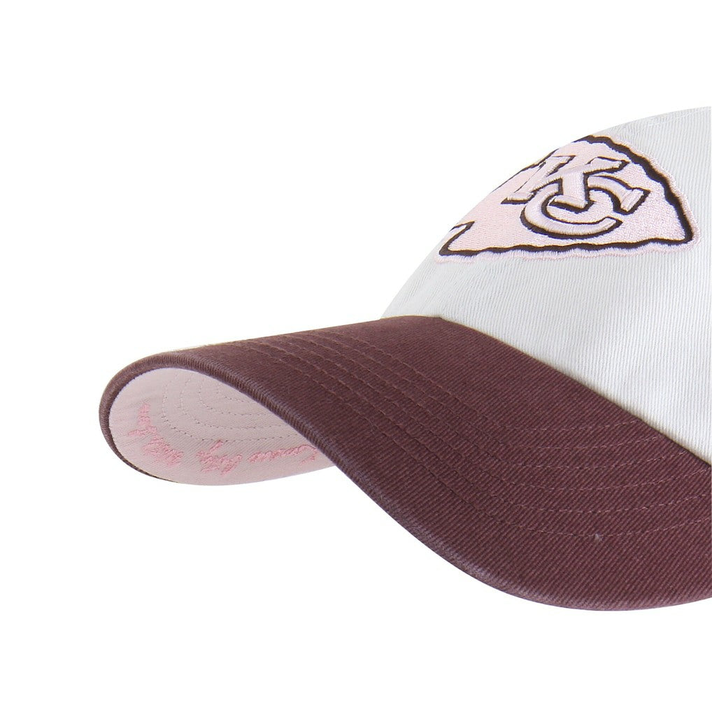 Kansas City Chiefs '47 Unisex Love Letter Clean Up Adjustable Hat - Stone/Burgundy - 47 brand