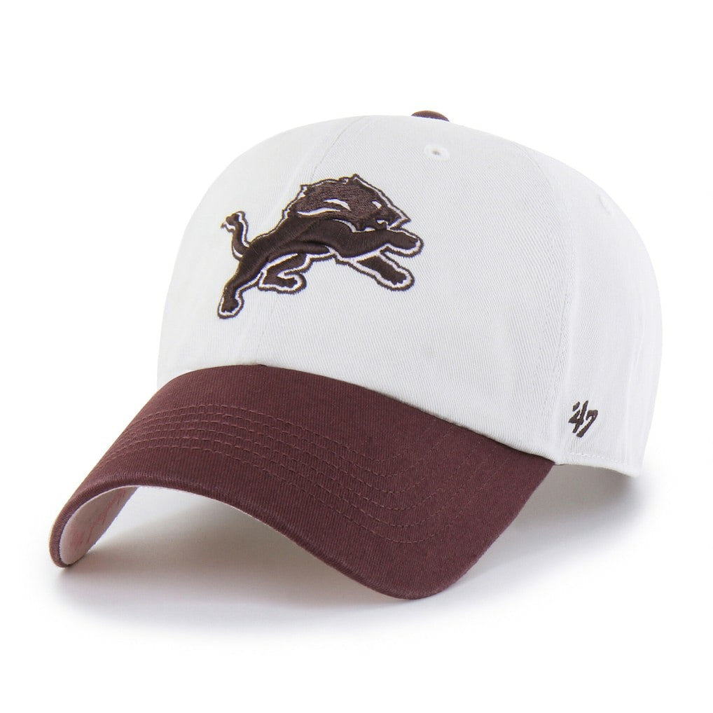 Detroit Lions '47 Unisex Love Letter Clean Up Adjustable Hat - Stone/Burgundy - 47 brand