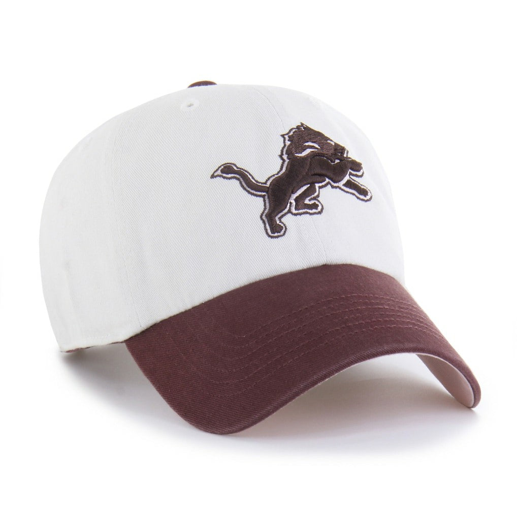 Detroit Lions '47 Unisex Love Letter Clean Up Adjustable Hat - Stone/Burgundy - 47 brand