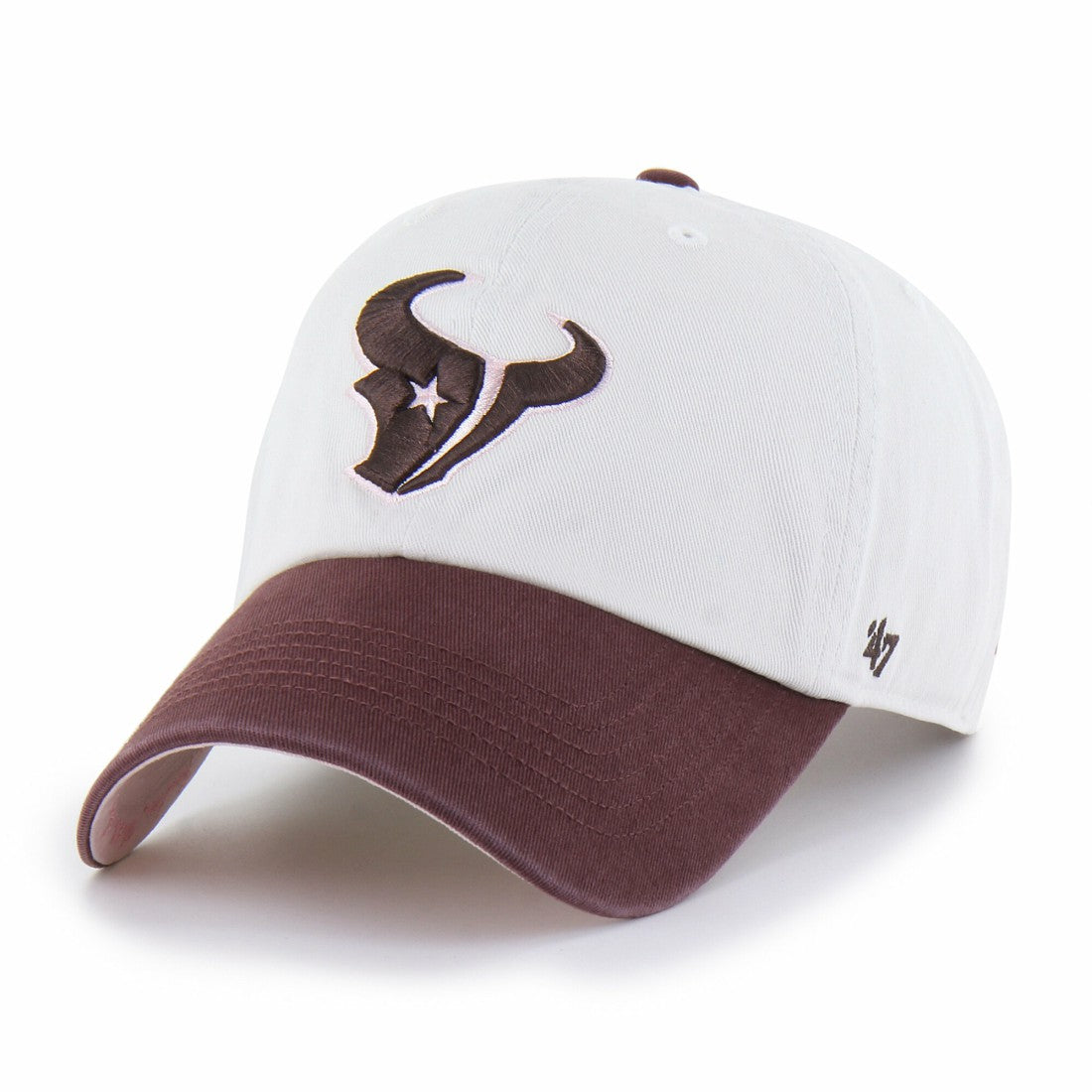 Houston Texans '47 Unisex Love Letter Clean Up Adjustable Hat - Stone/Burgundy - 47 brand