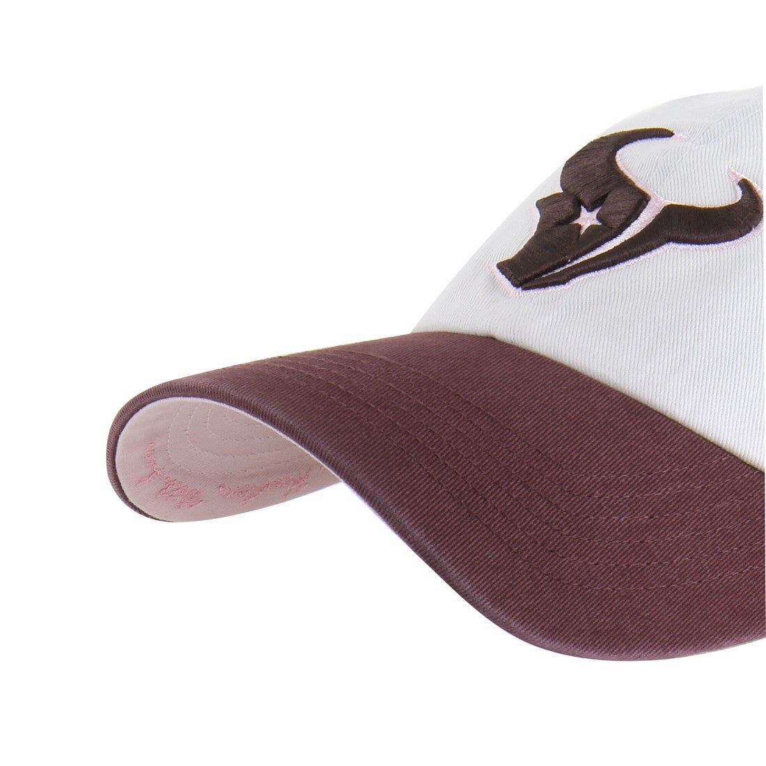 Houston Texans '47 Unisex Love Letter Clean Up Adjustable Hat - Stone/Burgundy - 47 brand
