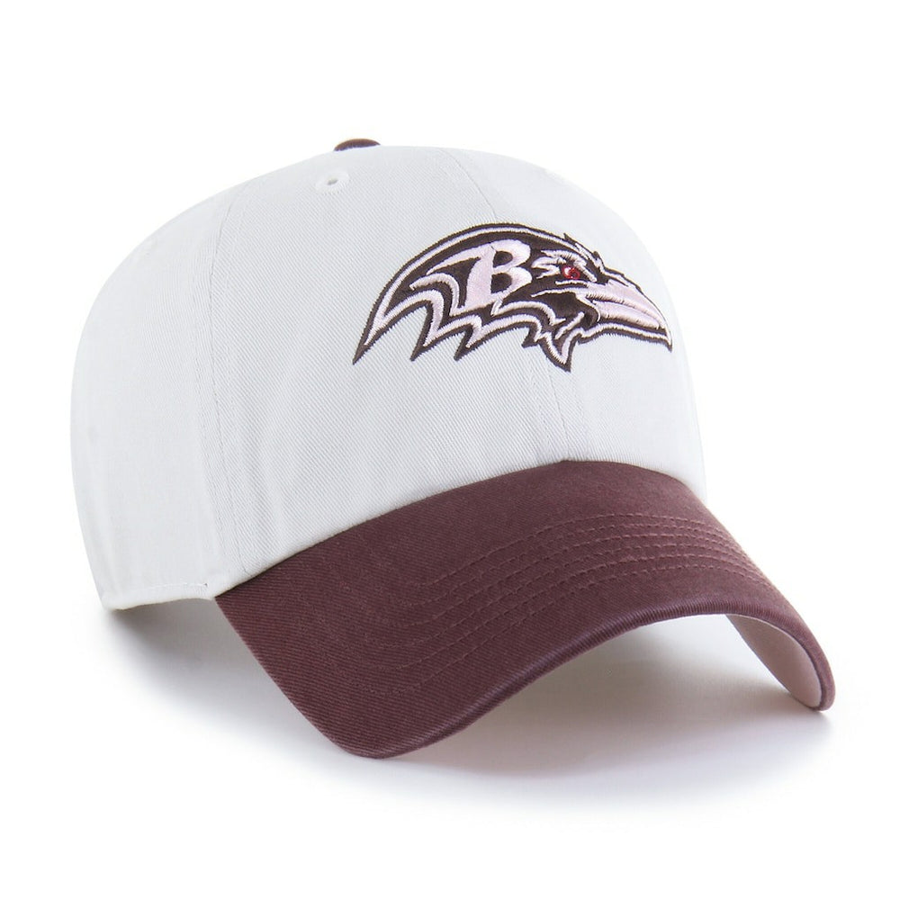 Baltimore Ravens '47 Unisex Love Letter Clean Up Adjustable Hat - Stone/Burgundy - 47 brand