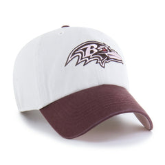 Baltimore Ravens '47 Unisex Love Letter Clean Up Adjustable Hat - Stone/Burgundy - 47 brand