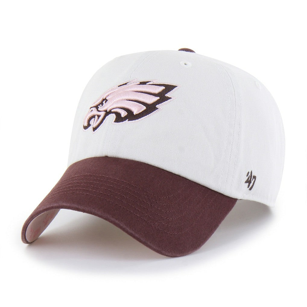 Philadelphia Eagles '47 Unisex Love Letter Clean Up Adjustable Hat - Stone/Burgundy - 47 brand