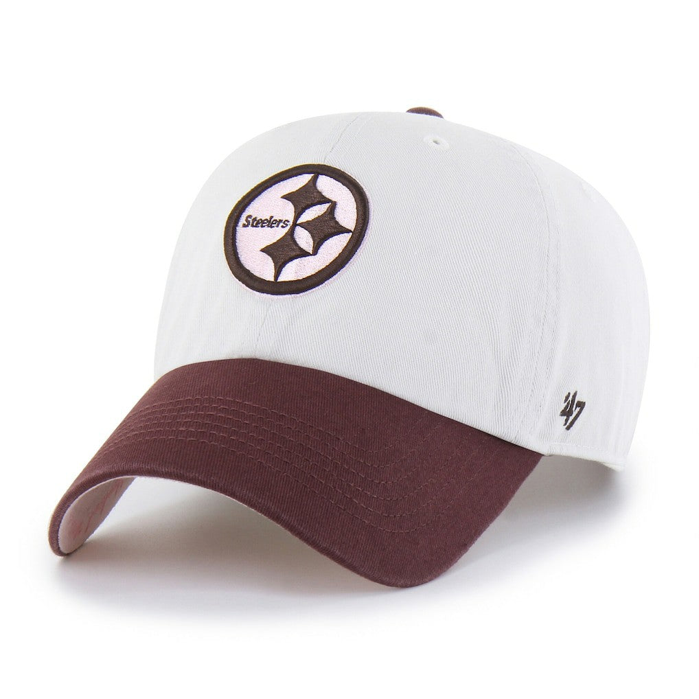 Pittsburgh Steelers '47 Unisex Love Letter Clean Up Adjustable Hat - Stone/Burgundy - 47 brand