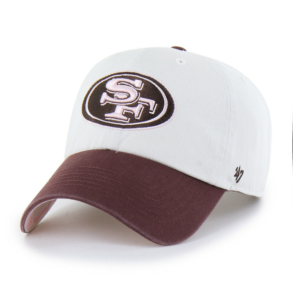 San Francisco 49ers '47 Unisex Love Letter Clean Up Adjustable Hat - Stone/Burgundy - 47 brand
