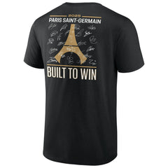 Paris Saint-Germain 2025 Champions League Winners Signature Roster T-Shirt Black