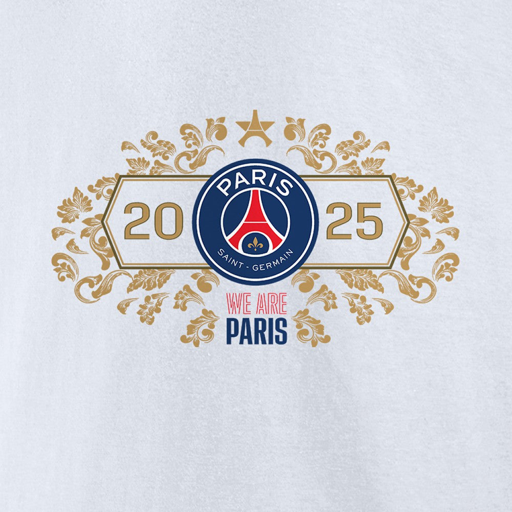 Paris Saint-Germain 2025 Champions League Winners Roster Jersey T-Shirt White