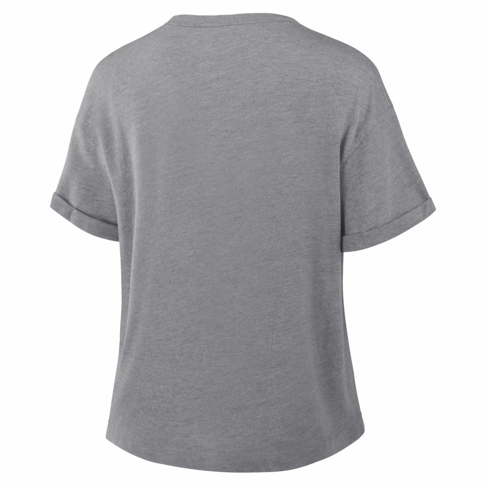 Dallas Cowboys Women's Overplayed Tribute Tri-Blend Boxy T-Shirt - Heather Gray - Fanatics