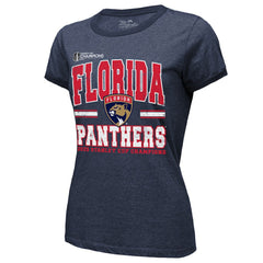 Florida Panthers Majestic Threads Women's 2025 Stanley Cup Champions Tri-Blend Ringer T-Shirt - Navy | NHL Lifestyle