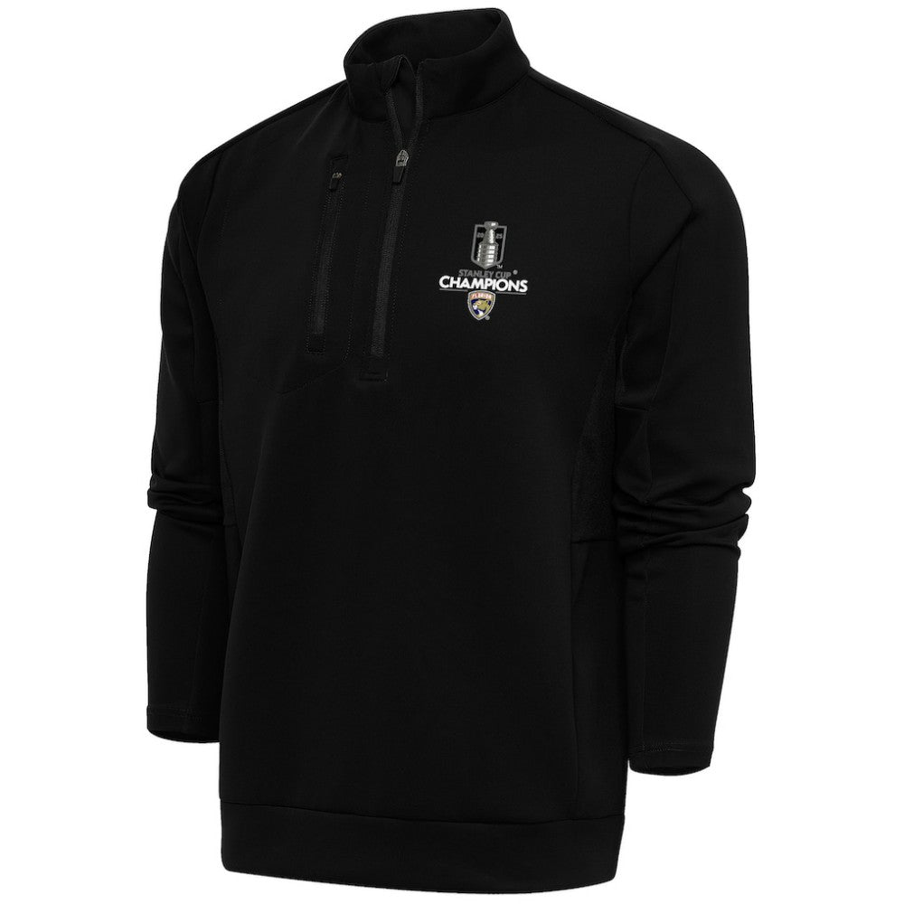 Florida Panthers Fanatics 2025 Stanley Cup Champions Genesis Quarter-Zip Pullover - Black | Fanatics Lifestyle