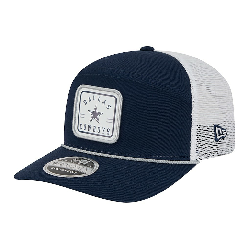 Dallas Cowboys New Era Quick Strike Split Panel 9SEVENTY Stretch-Snap Trucker Hat - Navy - NFL