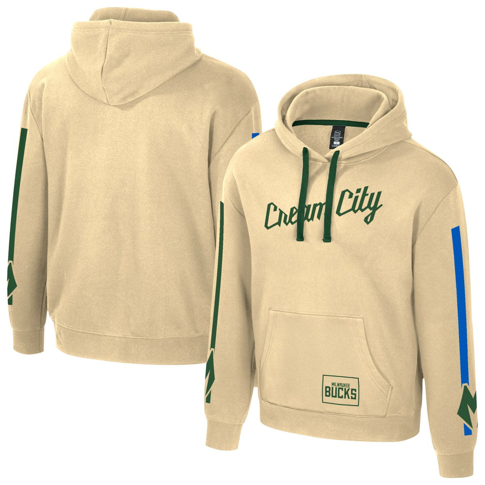Milwaukee Bucks Stadium Essentials Unisex 2025/26 City Edition City Star Hoodie Cream