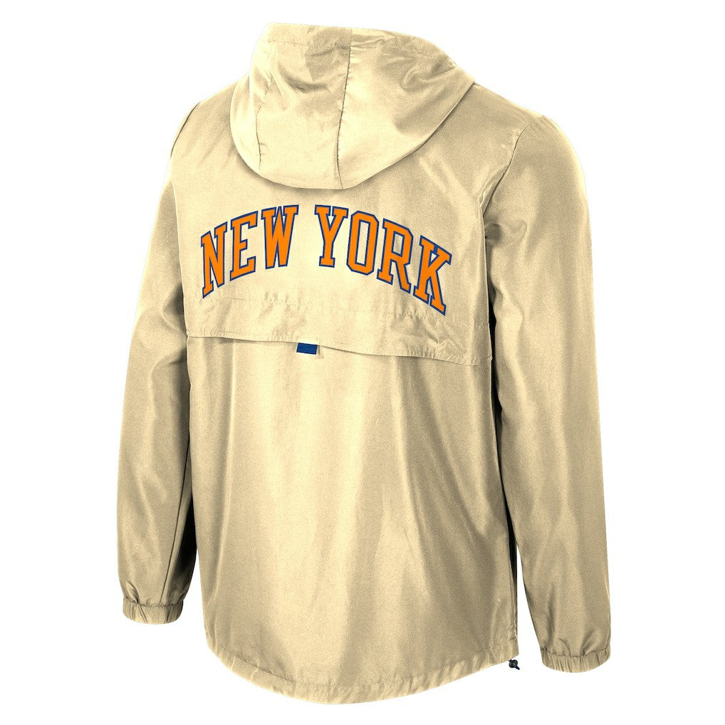 New York Knicks Stadium Essentials Unisex 2025/26 City Edition Compete Quarter-Zip Hoodie Jacket Tan