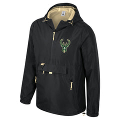 Milwaukee Bucks Stadium Essentials Unisex Compete Quarter-Zip Hoodie Jacket Black
