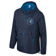 Minnesota Timberwolves Stadium Essentials Unisex Compete Quarter-Zip Hoodie Jacket Navy