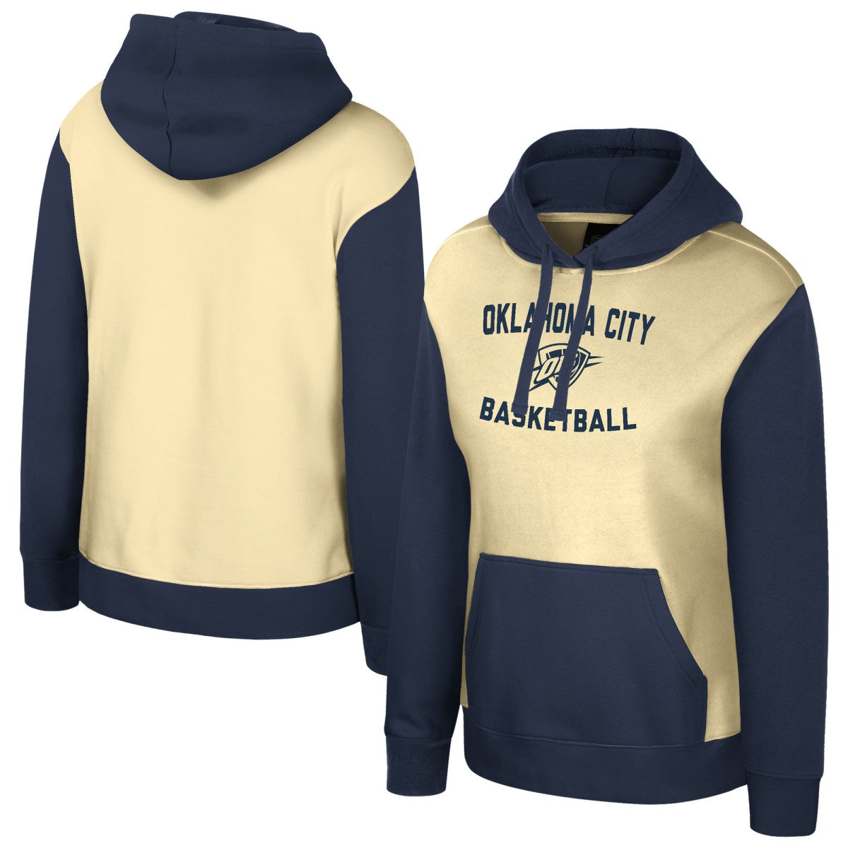 Oklahoma City Thunder Stadium Essentials Women's Rafters Road Trip Hoodie Cream
