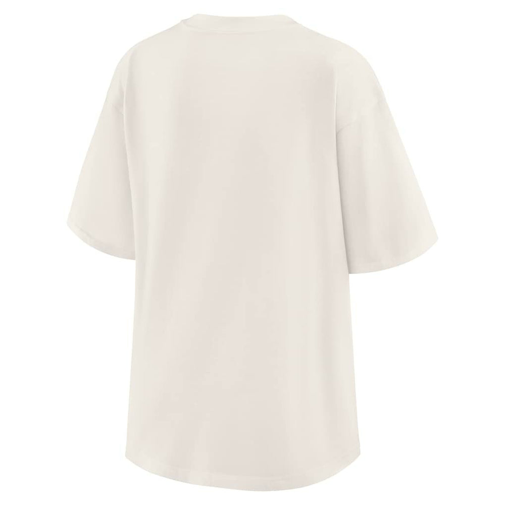 New York Knicks WEAR by Erin Andrews Women's Ball Boyfriend T-Shirt Cream