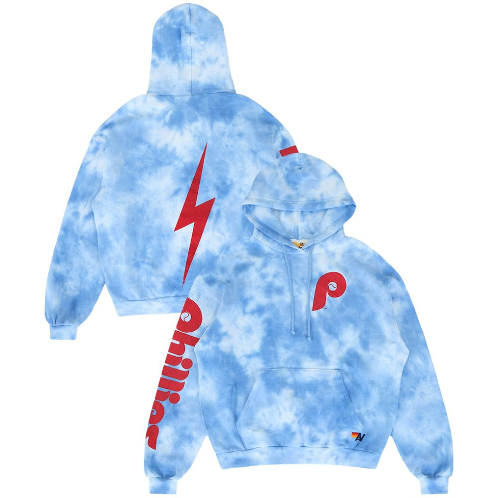 Philadelphia Phillies Aviator Nation x MLB Unisex Tie-Dye Tri-Blend Pullover Hoodie Sale