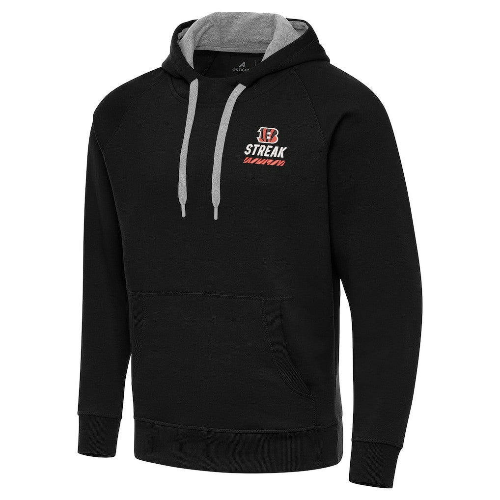 Cincinnati Bengals Antigua Streak Victory Pullover Hoodie - Black - NFL