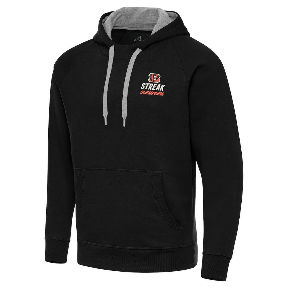 Cincinnati Bengals Antigua Streak Victory Pullover Hoodie - Black - NFL