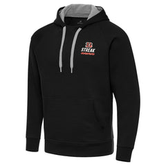 Cincinnati Bengals Antigua Streak Victory Pullover Hoodie - Black - NFL