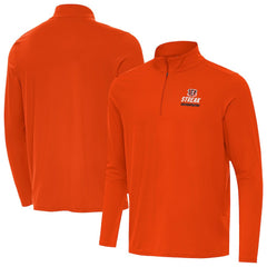 Cincinnati Bengals Antigua Streak Intent Quarter-Zip Sweatshirt - Orange - NFL