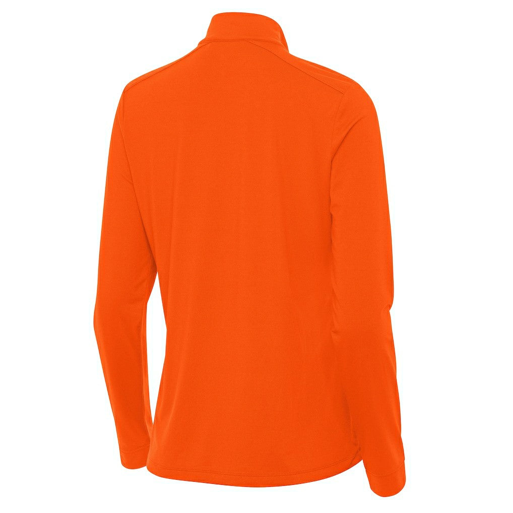 Cincinnati Bengals Antigua Women's Streak Intent Quarter-Zip Sweatshirt - Orange - NFL