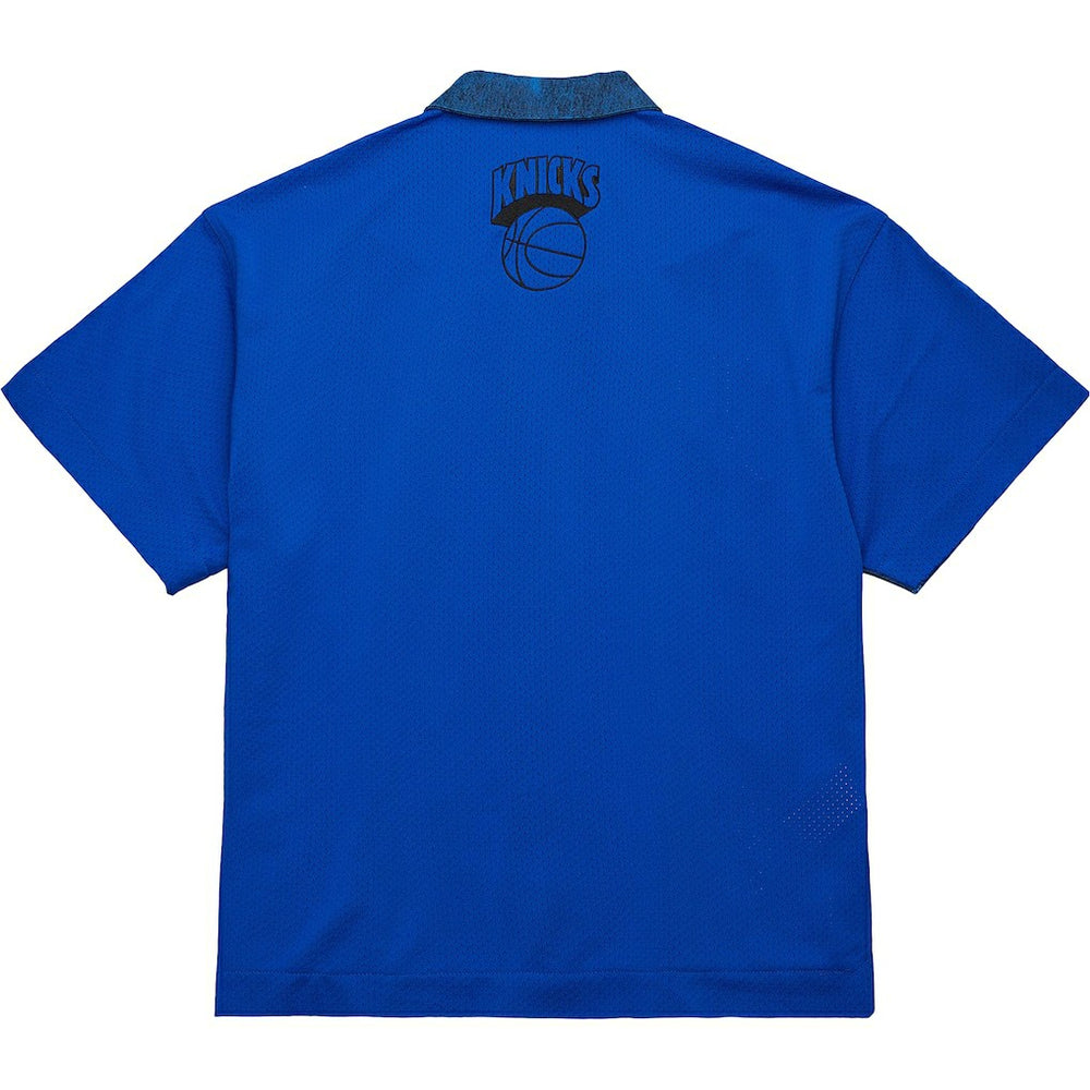 Mitchell & Ness New York Knicks x Purple Brand Button-Up Shooting Shirt Navy